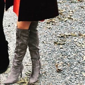 Charles David Charcoal Microsuede Boots